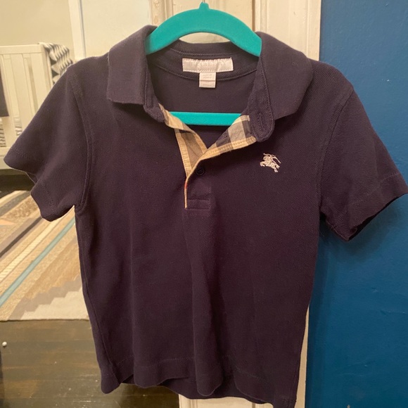 Boys size 4 Burberry Polo Navy Blue